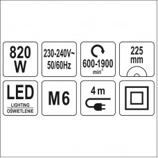 YT-82355 YATO Slefuitor pentru pereti 820 W, cu as..